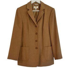 Talbots vintage camel hair tan blazer size 10